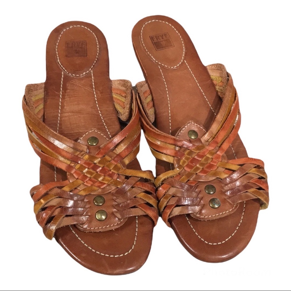 FRYE Woven Slide On Sandals size 9 1/2 B